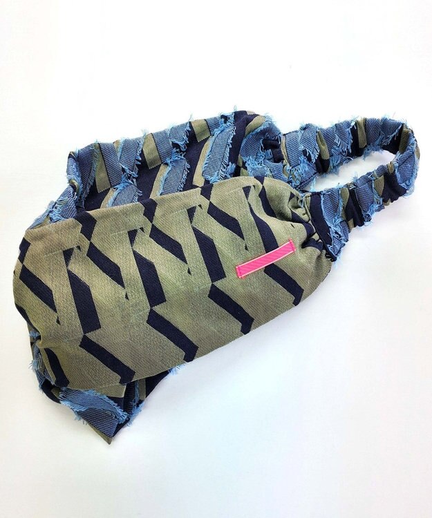 POLS ジャガード織 ヘアバンド ネイビー