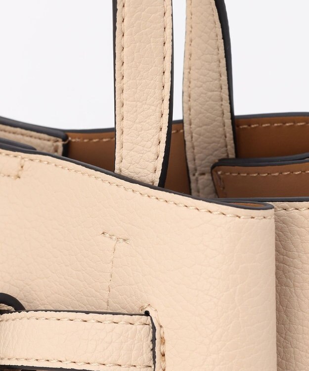 組曲 フロントベルト2WAYハンド バッグ グレージュ系