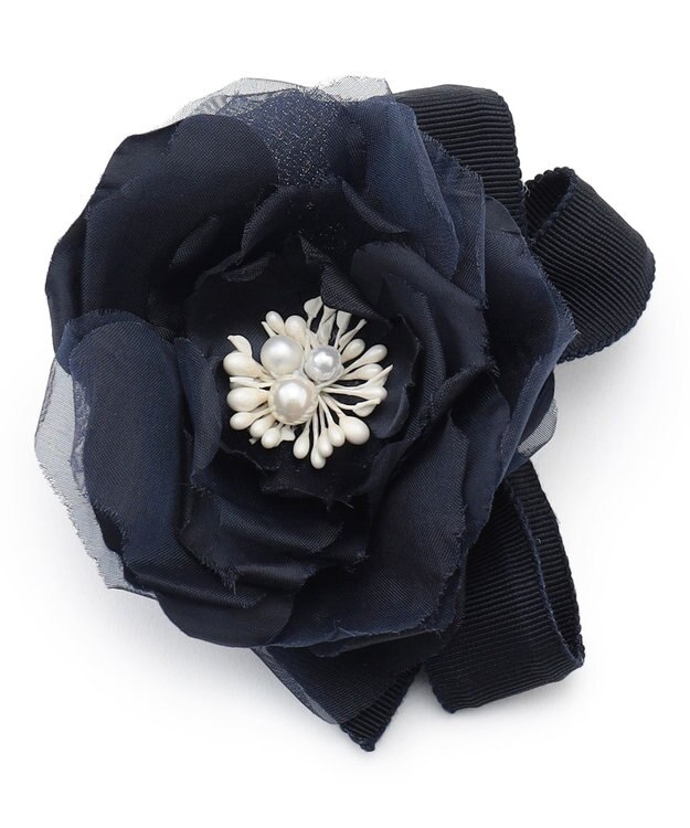 TOCCA ATELIER SENKA SHEER FLOWER COSAGE コサージュ ネイビー系