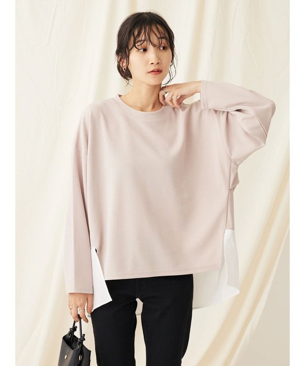 CRAFT STANDARD BOUTIQUE 布帛切替デザインプルオーバー Beige