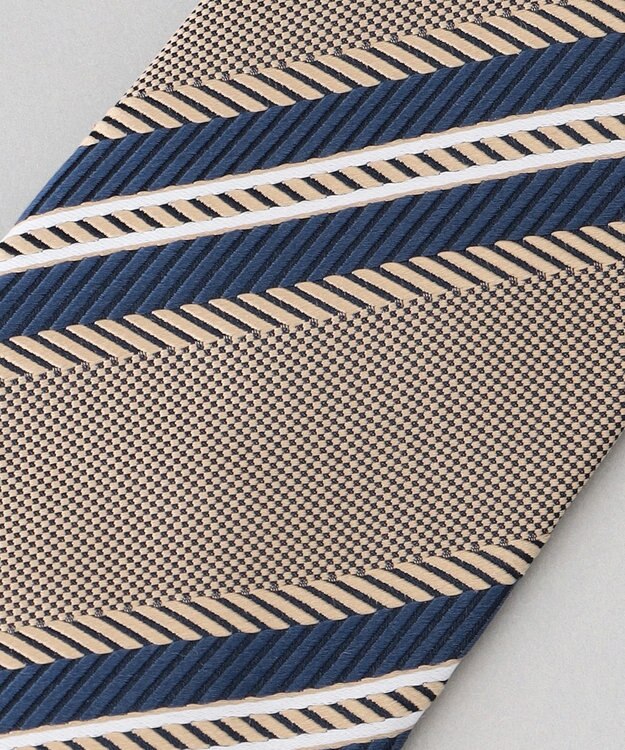 GOTAIRIKU GOTAIRIKU別注【日本製】シルク ネクタイ_レジメンタル ダークブラウン系1