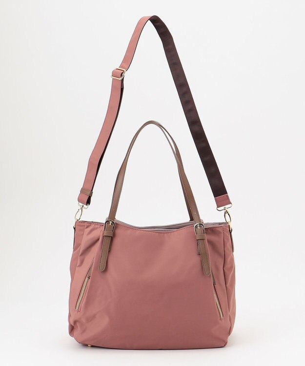 LA BAGAGERIE 【MONICA】ナイロン2WAYトートバッグ Mサイズ ピンク