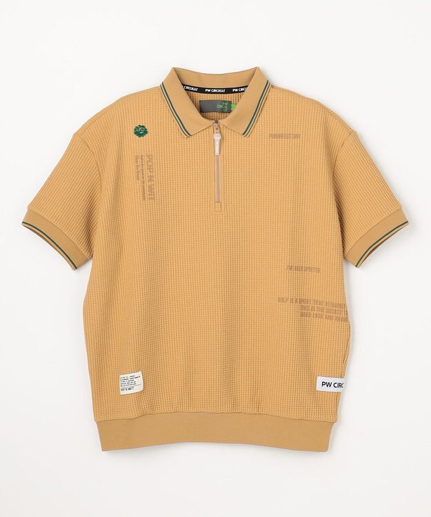 PW CIRCULUS 【WOMEN】ワッフルハーフジップポロ 2026年モデル ゴルフウェア レディース ベージュ系