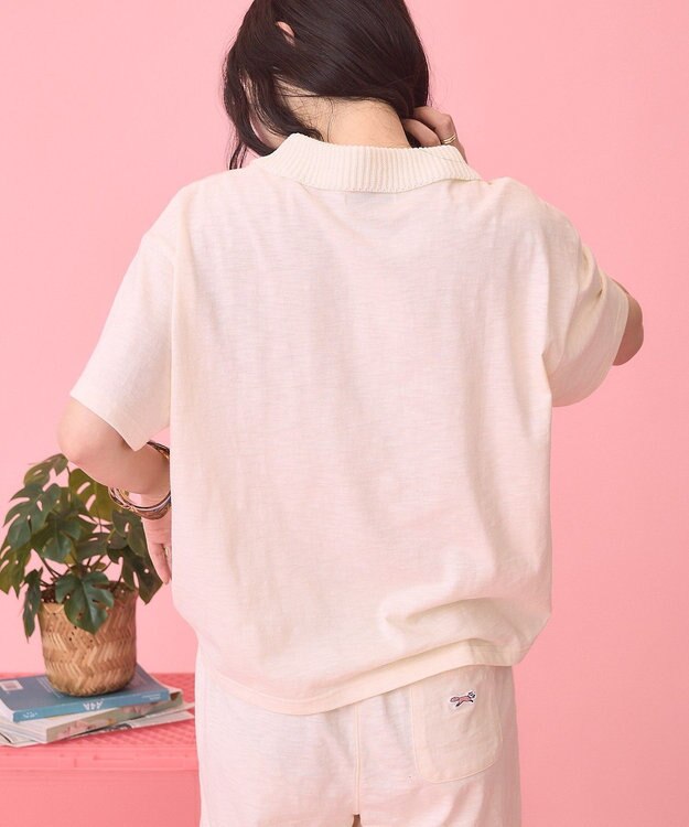 AMERICAN HOLIC 【PENNEY'S】配色ポロ+ショートパンツ Ivory
