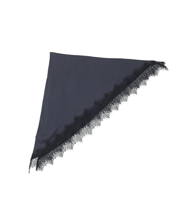 AMERICAN HOLIC サテンレース三角スカーフ Black