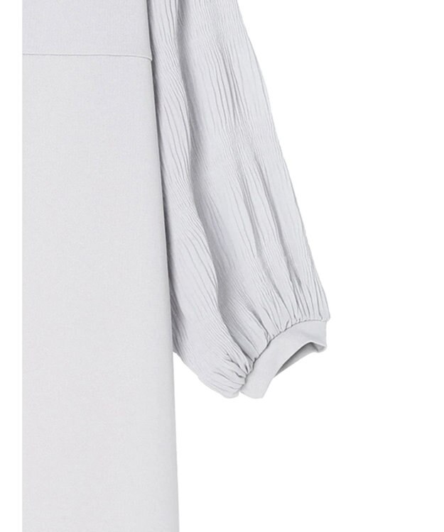 Green Parks マジョリカ袖ドッキングワンピース Gray