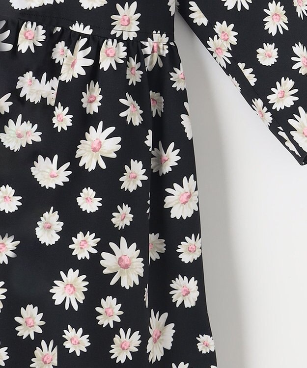 組曲 L 【組曲×setsuko sagittaire】ハイカウントストレッチプリントワンピース ブラック系6