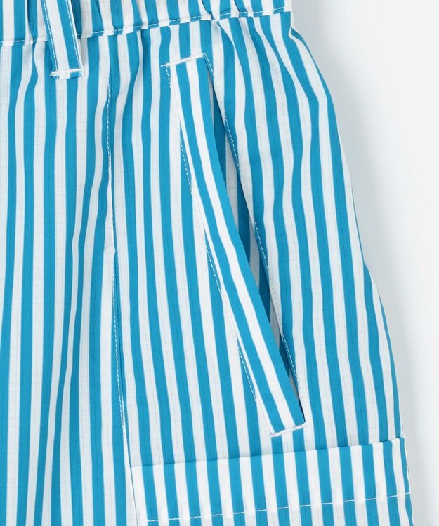 PW CIRCULUS 【高通気 / 軽撥水 / 軽量のDotAir 使用】【WOMEN】ストライプ柄スカート サックスブルー系2