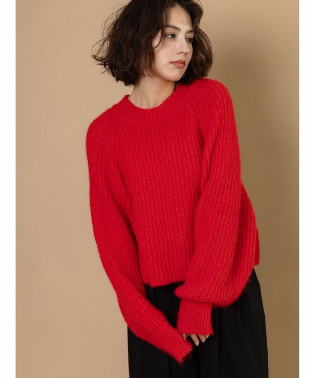 Te chichi 【R by Te chichi】畦編みショートニット《2025winter catalog item》 レッド