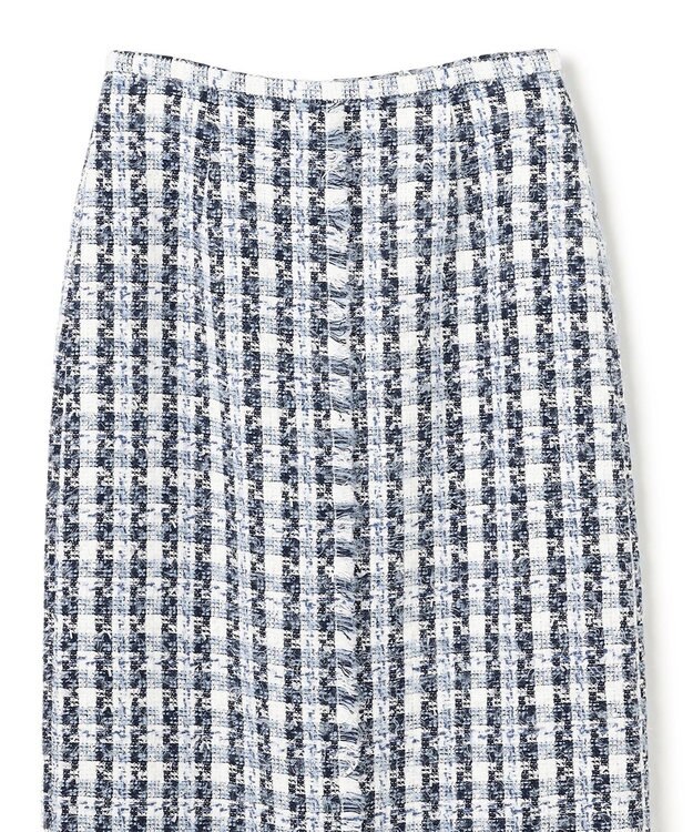 BEIGE， BERYL / ファンシーツイード Iラインスカート Navy Mix