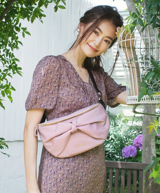 TOCCA RIBBON KNOT BODY BAG ボディバッグ ローズ系