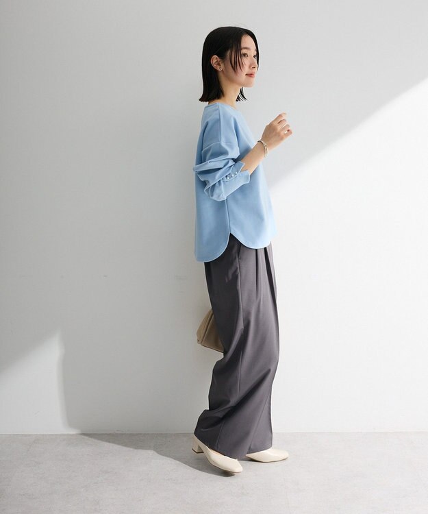 Green Parks パールスリーブカットプルオーバー Sax