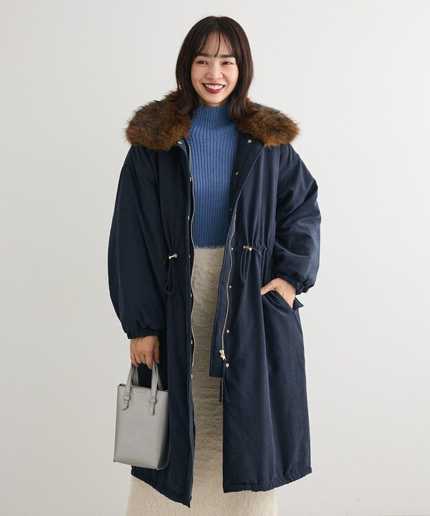 Green Parks ・ＥＬＥＮＣＡＲＥ　ＤＵＥ　中綿モッズコート Navy