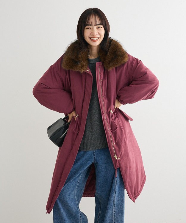 Green Parks ・ＥＬＥＮＣＡＲＥ　ＤＵＥ　中綿モッズコート Bordeaux
