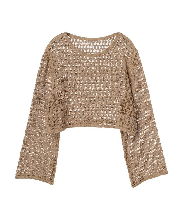 Green Parks ・ＳＵＧＡＲ　ＳＰＯＯＮ　クロシェロングスリーブ Mocha