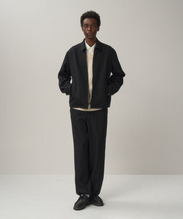 ATON BACK SATIN | ハリントンジャケット - UNISEX BLACK