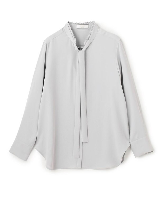 BEIGE， 【洗える・L-size】EVA / ボウタイロングスリーブブラウス Ice Blue