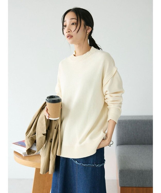 CRAFT STANDARD BOUTIQUE ガンジーニットプルオーバー Ivory