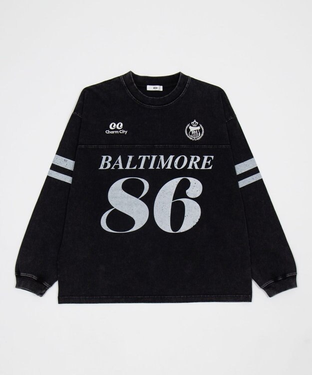 WEGO 【ユニセックス着用ITEM】ナンバリングT（長袖） ブラック