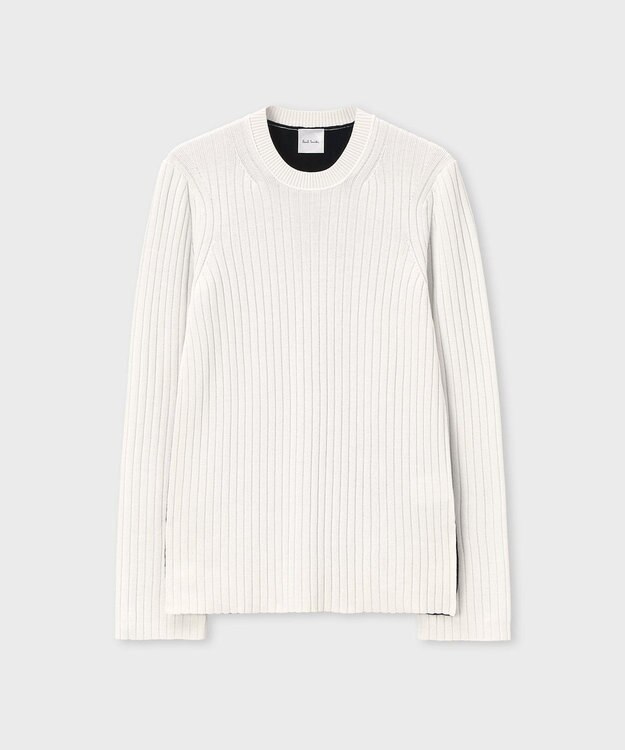 Paul Smith バイカラー スリット ニット オフホワイト