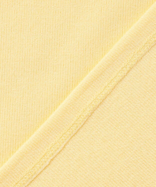 ANY クリアラメフライスヘンリーネックプルオーバー イエロー