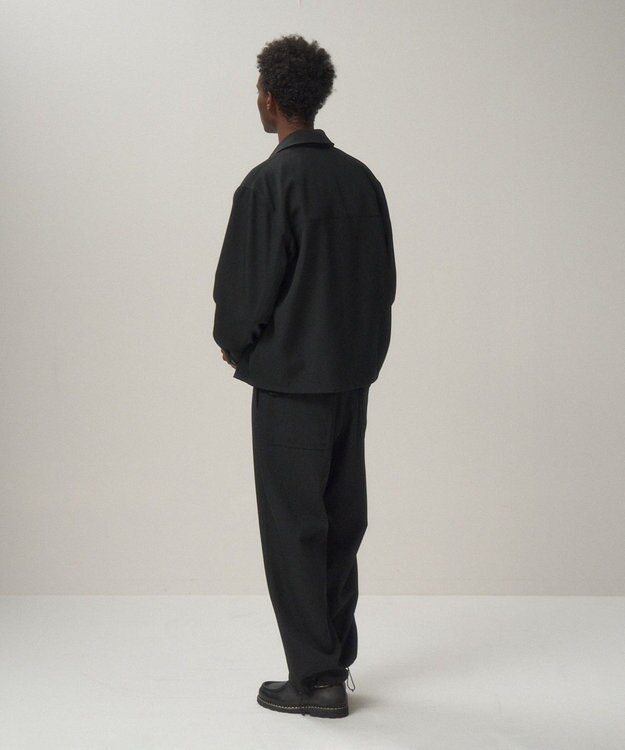 ATON BACK SATIN | ハリントンジャケット - UNISEX BLACK