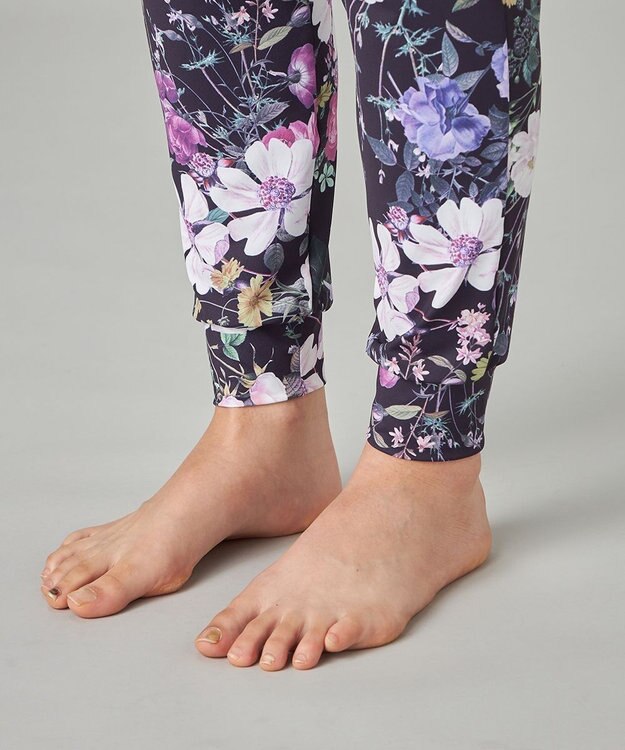 Chacott Chacott BALANCE ローズガーデンプリントパンツ ブラックプリント