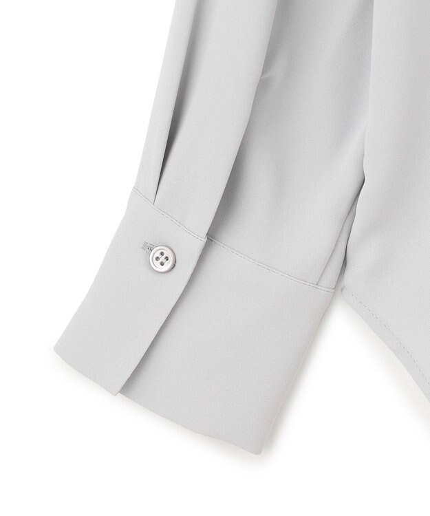 BEIGE， 【洗える・L-size】EVA / ボウタイロングスリーブブラウス Ice Blue