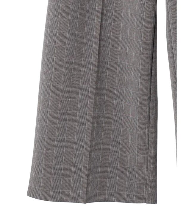 Green Parks きれいシルエットチェックワイドパンツ Glen Check