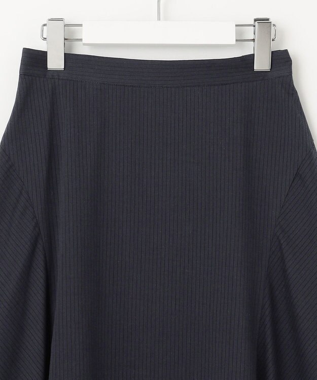 J.PRESS LADIES 【洗える】カールマイヤーシアー シャドーストライプ スカート ネイビー系