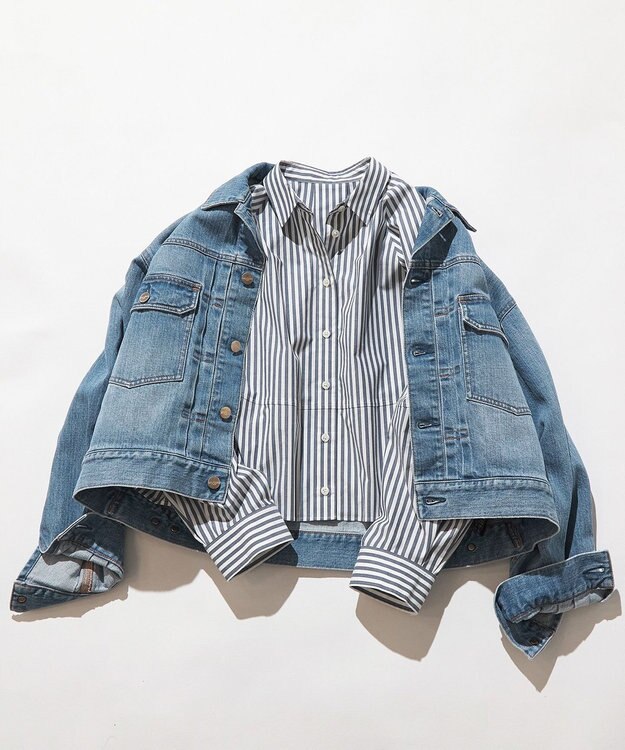 23区 L 【Oggi3月号掲載/RED CARD TOKYO×23区】ショート丈 デニム ジャケット ライトブルー系