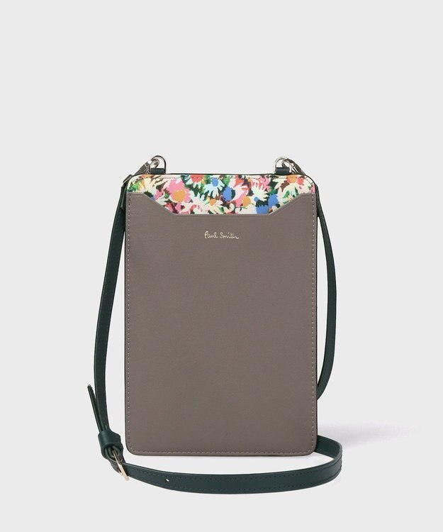 Paul Smith マーガレットプリントトリム ネックポーチ グレー