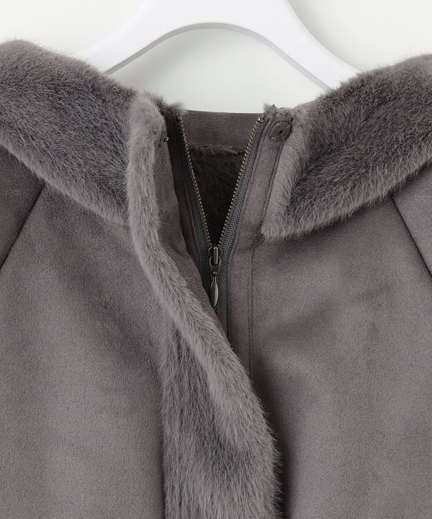 ANY SIS 【大人百花・美人百花掲載】Luxuryフェイクムートン コート スレート