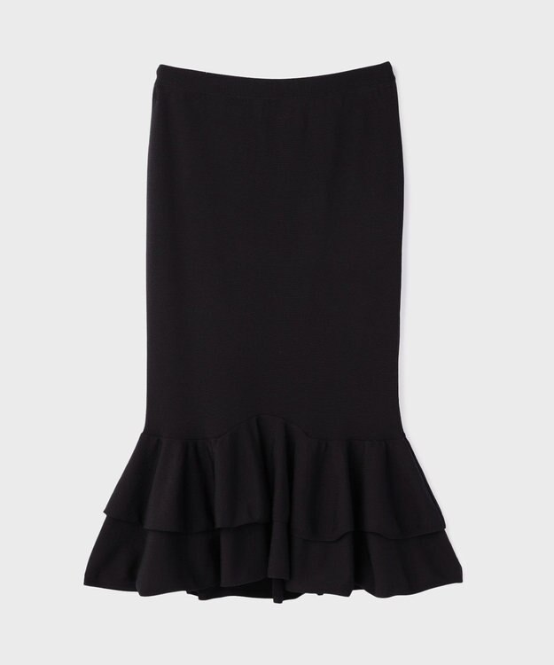GRACE CONTINENTAL ティアードニットスカート ブラック