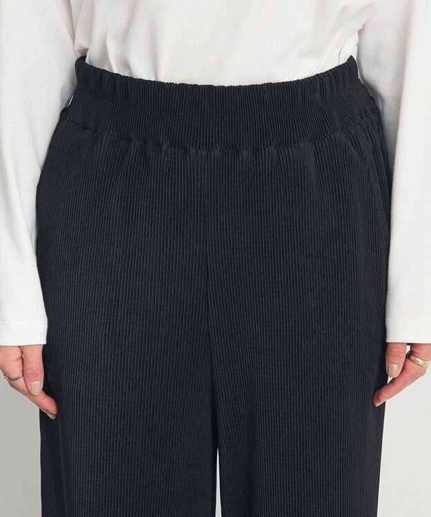 CRAFT STANDARD BOUTIQUE セルフカットイージープリーツパンツ Black