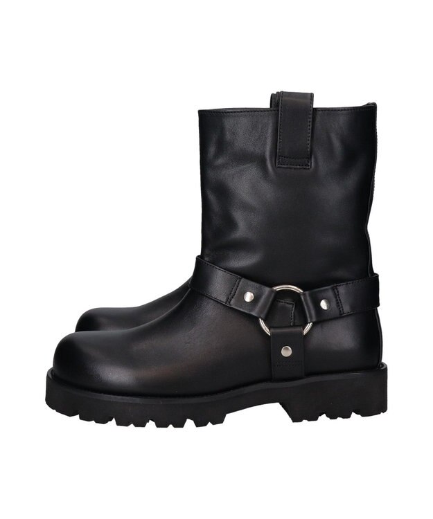 Bridget Birkin 【PARADIS COULEUR】オブリークトウリングエンジニアブーツ ブラック