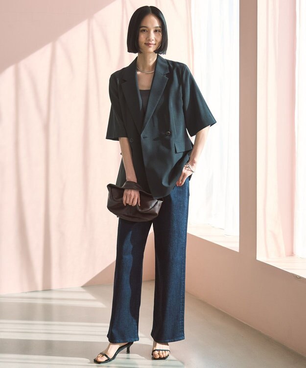 UNFILO TENNEN TOUCH ハーフスリーブジャケット ブラック