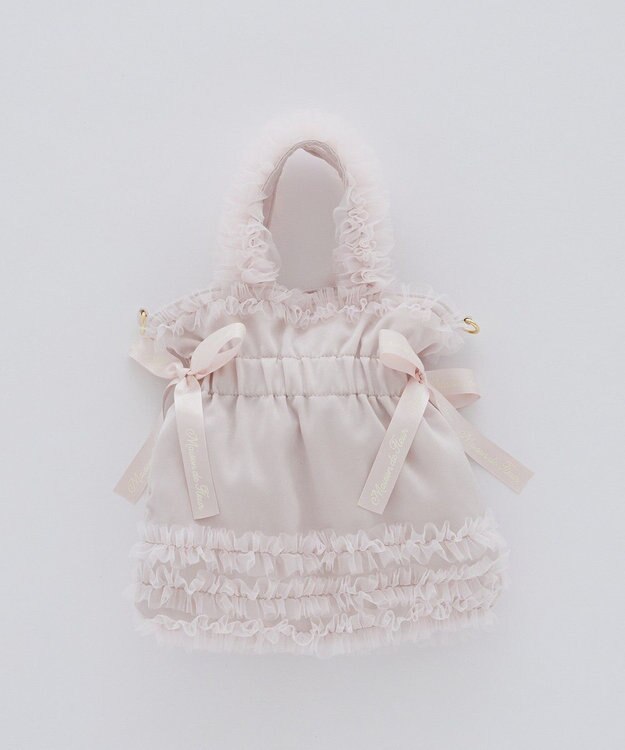 Maison de FLEUR チュールフリルダブルリボン2Wayトート Pink