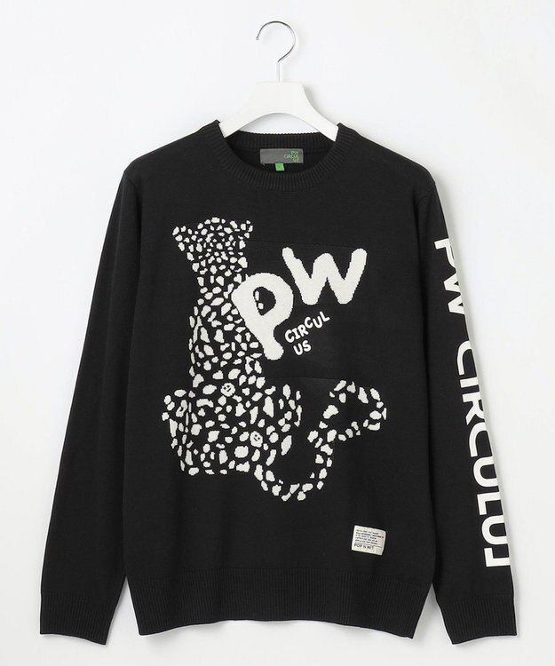 PW CIRCULUS 【MEN】LEOPARD ジャガードニット ブラック系