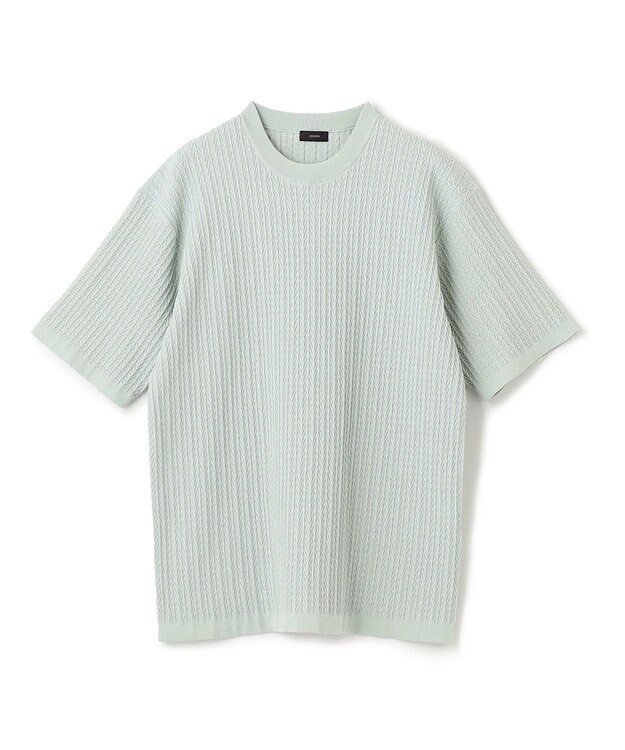 JOSEPH HOMME ドライコットンリンクス　半袖ニット スカイブルー系