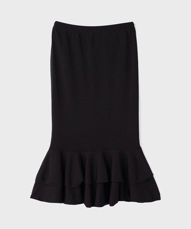 GRACE CONTINENTAL ティアードニットスカート ブラック