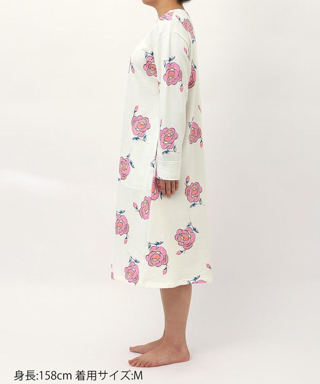 tsumori chisato SLEEP ツモリチサト ワンピース 長袖 ルームウェア 綿100%(本体) レディース UNX583 /ワコール アイボリー