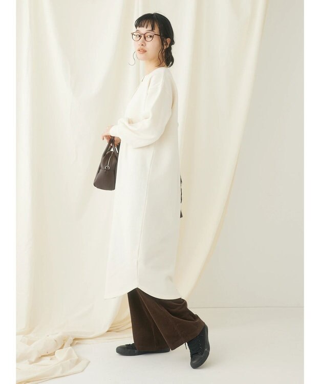 CRAFT STANDARD BOUTIQUE 裏起毛ヘンリーワンピース Ivory