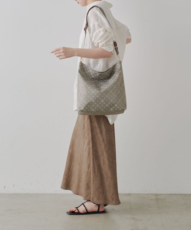 russet ナイロンジャガード2WAYショルダーバッグ(CE-1622) N.Gray