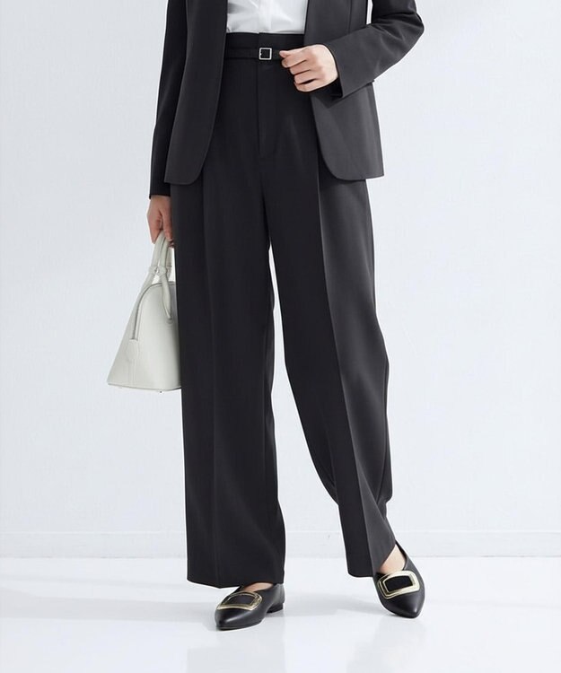 nouvelleRobe Oū 【本革・高反発】Buckle Ornament ポインテッドトゥ パンプス ブラック