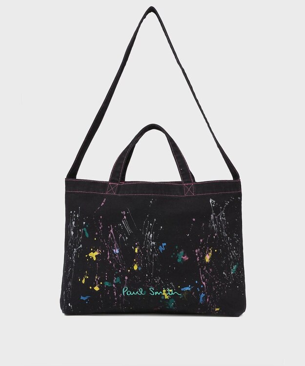 Paul Smith Paul Smith Logo スプラッシュペイント トートバッグ ブラック