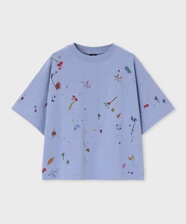 Paul Smith Mark Making プリント 半袖Tシャツ グレイッシュブルー