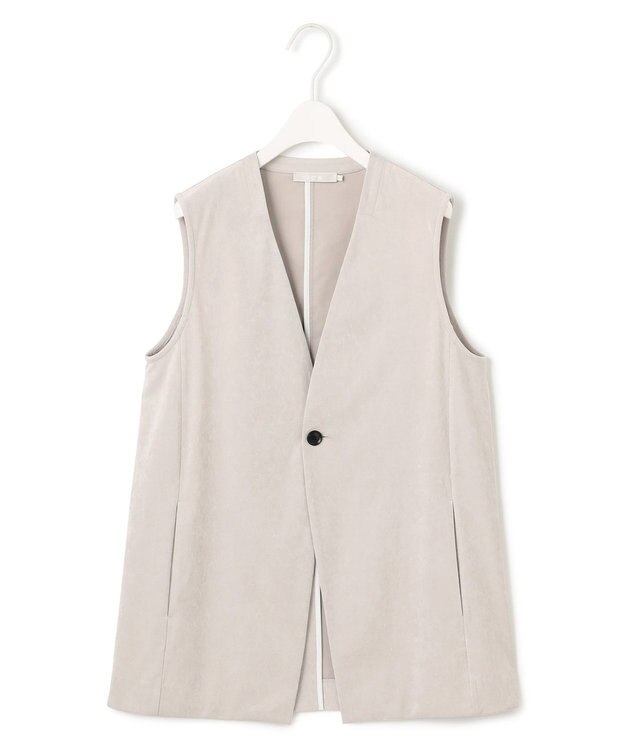 ICB 【洗える】ストレッチスエード ジレ トープ系