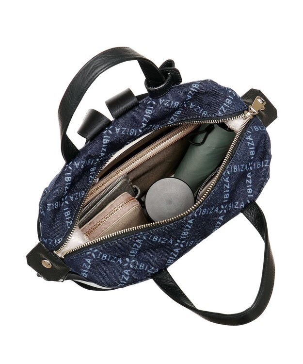 IBIZA バケーロ　ロゴデニム　リュック 紺