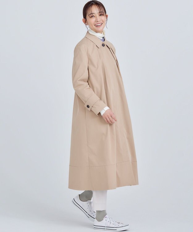 組曲 L 【WEB限定】ライトトレンチ ステンカラーコート ベージュ系